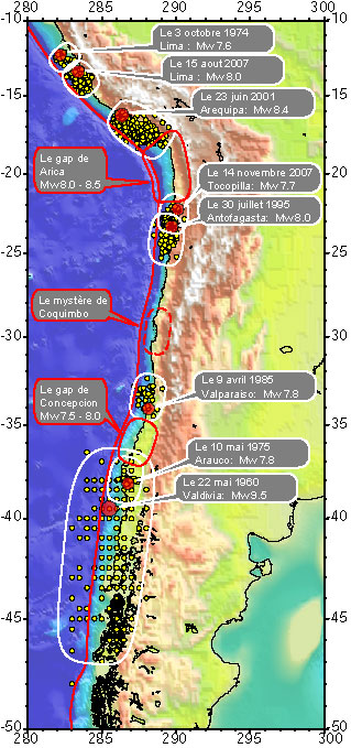 Les gros sismes rcents de la subduction Sud-Amricaine (1960  nos jours)