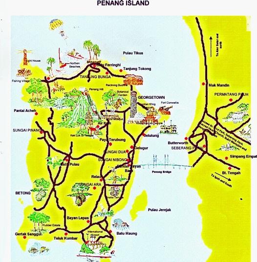 Penang Map For Tourist