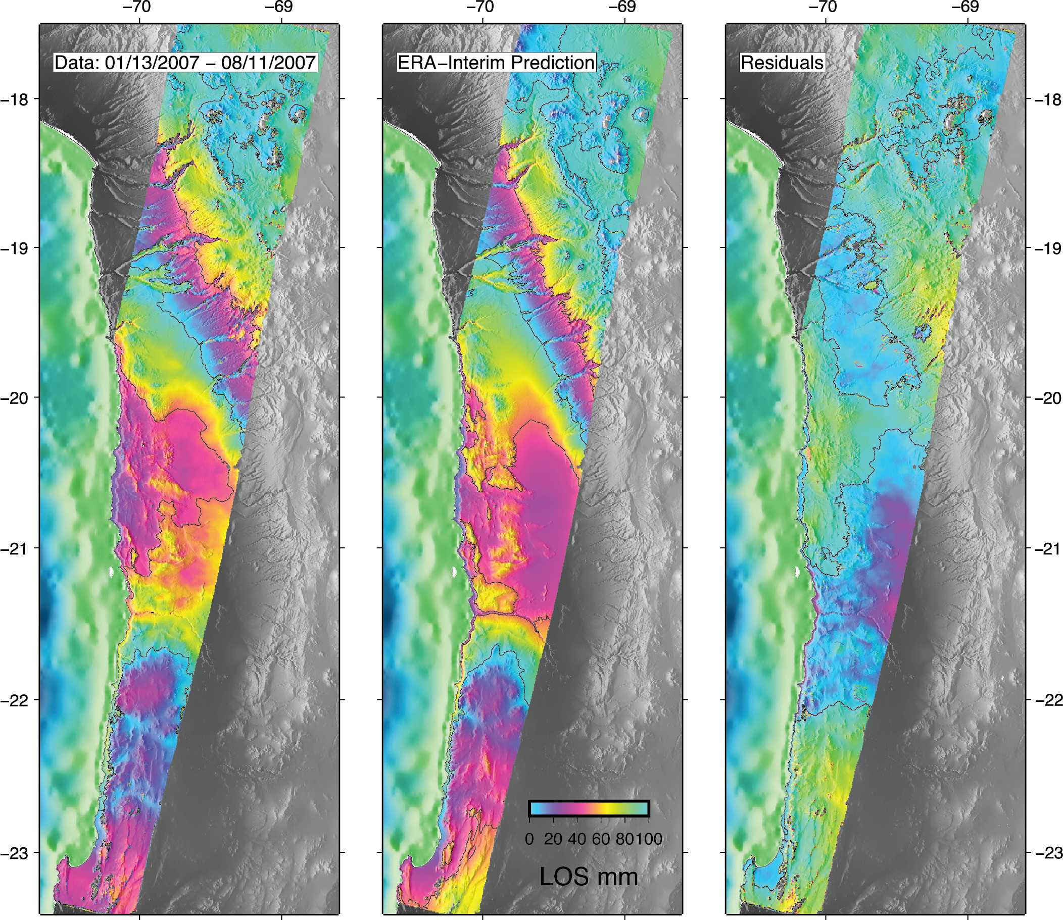 Atmospheric Corrections of an Envisat Ifg in Chile